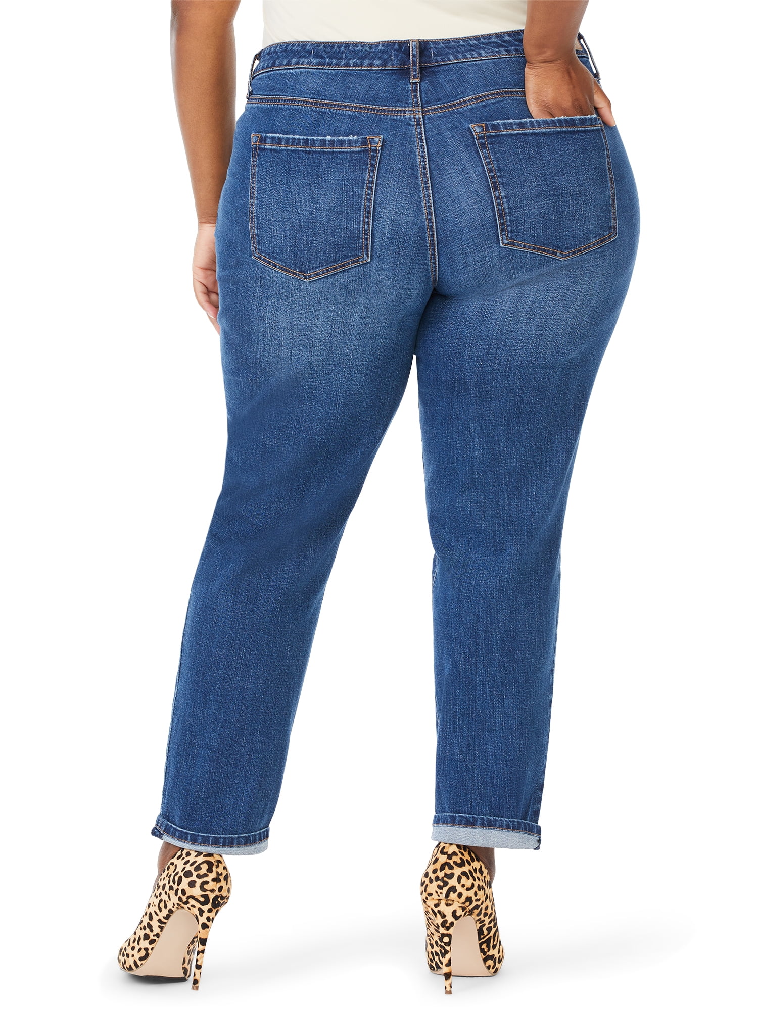 Sofia Jeans by Sofia Vergara Plus Size Bagi Boyfriend Mid-Rise