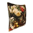 thumbnail image 2 of Xecao Elegant Still Life Roses Print Soft Velvet Decorative Throw Pillow Covers, Square Cushion Cases for Bed, Sofa, Living Room, Car, and Indoor Outdoor Use-20"x20", 2 of 8