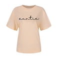 thumbnail image 4 of YHAJDS Women's Basic Tees AUNTIE Graphic Print Round Neck Short Sleeve Loose Summer Top, 4 of 6