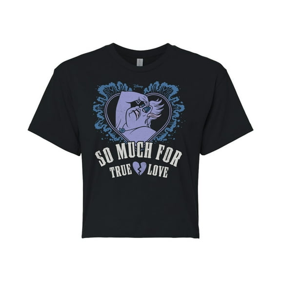 Disney Villains - Ursula So Much For True Love  - Juniors Cropped Cotton Blend T-Shirt