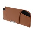 thumbnail image 1 of Estuche para Gafas de Sol para Coche Unique Bargains con Soporte Magnético Universal para Parasol de Gafas de Sol de Cuero PU Naranja 18.5x8cm, 1 of 7