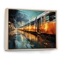 thumbnail image 2 of Designart "Reflecting on the Abstracted Train III" Transportation Floater Framed Wall Art Living Room, 2 of 7