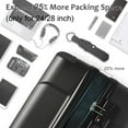 thumbnail image 2 of Expandable ABS Hardshell Luggage 24 Inch, Black Check-In Suitcase with TSA Lock, 2 of 10