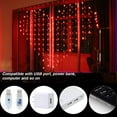 thumbnail image 5 of LINLIN Heart Shape Curtain Lights, USB Powered 34Hearts 128LED Window Curtain Fairy String Lights with Remote Control Twinkle Lights for Christmas Wedding Party Valentine Room Decoration, 5 of 8
