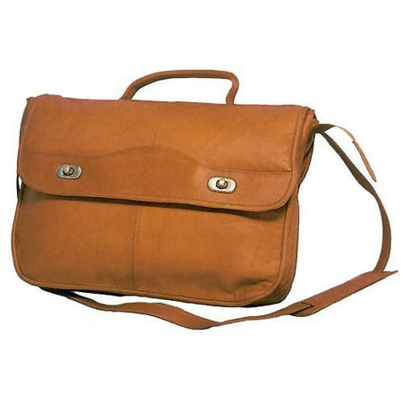 David King & Co 174T Half Flap Turnlock Briefcase - Tan