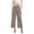 thumbnail image 1 of KIHOUT Pantalon Habillé Femme Extensible Décontracté Business Pantalon de Travail Jambe Droite pour Bureau, 1 of 4