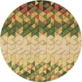 thumbnail image 1 of Ahgly Company Tapis d'Intérieur Lavables en Machine, Ronds, Marron Chêne Transitionnel, Ronds de 3', 1 of 7