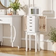 thumbnail image 4 of Gymax Jewelry Wood Cabinet Armoire Storage Box Chest St& Organizer Christmas Gift White, 4 of 10