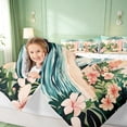 thumbnail image 4 of meiyoeat Hawaii Sea Beach 7 Pieces Full Size Bedding Sets For Kids,Pink Kawaii Floral Blossom Full Size Bed in a Bag For Girls,Reversible, 4 of 7