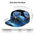 thumbnail image 6 of Haiem Blue Viper Snake Classic Snapback Cap Flat Bill Hat Baseball Cap Adjustable Size Cotton Dad Hat, 6 of 9