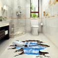 thumbnail image 4 of Pegatinas de pared con diseño de avión de cielo azul y nubes blancas, pegatinas extraíbles, pegatinas 3D para dormitorio, sala de estar, decoración del hogar, baño, 4 of 5