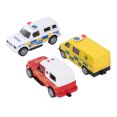 thumbnail image 1 of Fire Truck Ambulance Car Toy, Sturdy Emergency Vehicle Model Set Pull Back Car Model  for Children, 1 of 7