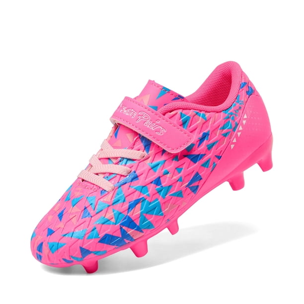 Tacos de Fútbol Dream Pairs Talla 10 para Niños Pequeños Rosa y Azul