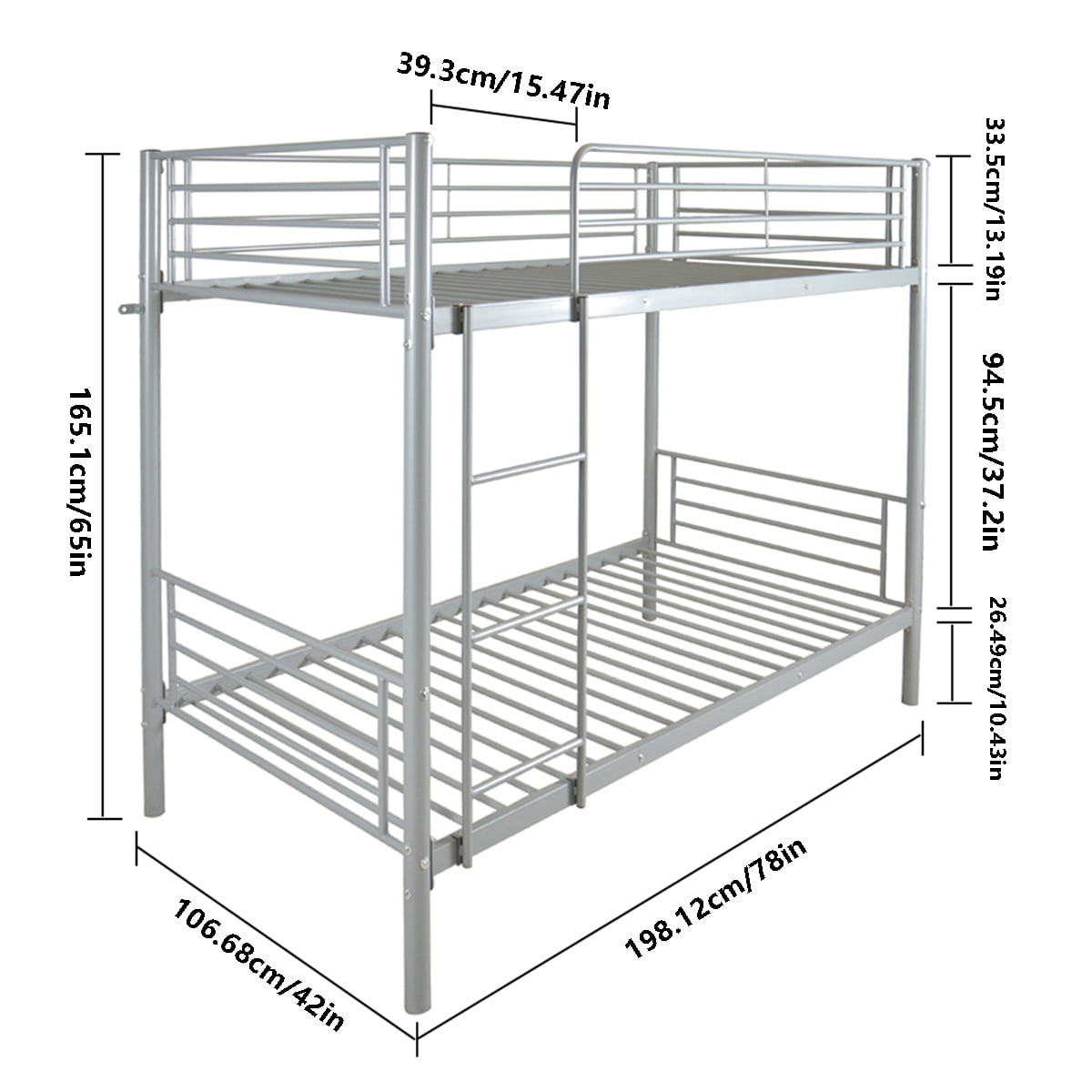 Iron Frame Bed Bunk Twin, Loft King Bed Frame With Headboard