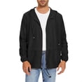 thumbnail image 1 of American Trends Manteau de Pluie Compressible pour Hommes Imperméable Coupe-Vent Léger avec Capuchon Bleu 3X-très Grand, 1 of 5