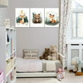 thumbnail image 4 of 3Pcs Woodland Nursery Canvas Wall Art Cute Wild Animals Bear Deer Fox Wall Decor Pictures Kids Room Poster Prints for Playroom Baby Boy Girls Room Decoration(only canvas), 4 of 6
