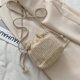 thumbnail image 4 of Bolsas de cubo ins, monedero para teléfono móvil de mano de paja para mujer, cartera cruzada para teléfono móvil pequeña natural, monedero y bolsos para mujer, 4 of 5