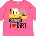 thumbnail image 4 of Inktastic Construction Truck I Love Dirt Boys or Girls Long Sleeve Toddler T-Shirt, 4 of 5