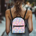 thumbnail image 4 of HELLHERO Easter Bunny & Egg Pattern Lightweight Mini Backpack, Practical Travel Rucksack with Zipper Closure for Dating Hiking, 4 of 8