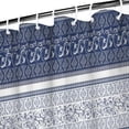 thumbnail image 3 of Blue and White Geometric Striped Pattern Shower Curtain 72"x72" ,Bathroom Decorative Shower Curtains Set with 12 Hooks,Modern Waterproof Washable Shower Curtain, 3 of 6