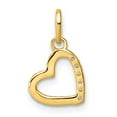thumbnail image 3 of 14K Polished Diamond Twisted Heart Pendant, 3 of 4