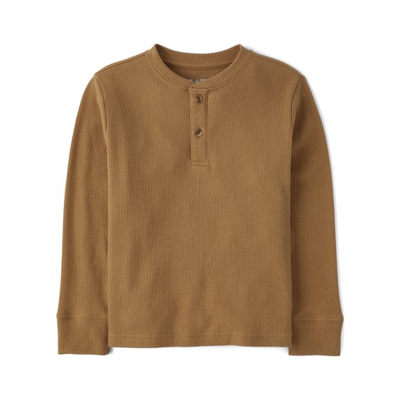 The Children's Place Boys Long Sleeve Thermal Henley, Sizes XS-XXL