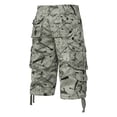 thumbnail image 4 of GrmtClth Men's Camouflage Print Cargo Shorts Multi Pocket Knee Length Short Trousers Athletic Outdoor Casual Loose Fit Shorts Light Gray 32short, 4 of 5