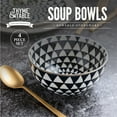 thumbnail image 3 of Thyme & Table Dinnerware Black & White Medallion Stoneware Round Bowls, 4 Pack, 3 of 6