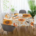 thumbnail image 3 of Yayeee Tablecloths 54" x 54" Rectangle Wrinkle Resistant Party Table Cover, Watercolor Sunflowers and Leaves, 3 of 8