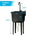 thumbnail image 6 of TABU Freestanding Utility Sink Laundry Tub, with Stainless Steel Faucet, Black, 6 of 7