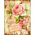 thumbnail image 1 of Pintura de diamante 5D DIY Taladro redondo completo Rosas y letras Decoración para el hogar, 1 of 9