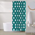 thumbnail image 6 of Shower Curtain, Teal And White Polka Dot Waterproof Fabric Plastic Shower Curtain, Drying Fast Bathroom Curtain with 9 Buttonholes, Ruffle Shower Curtain 60x72in, 6 of 8