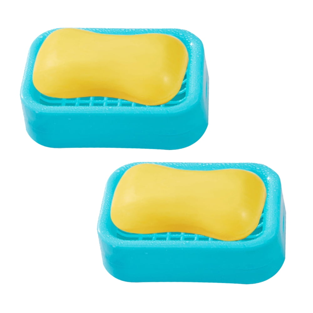 2Pack Soap Dish with Drain, Soap Holder, Soap Saver, Easy Cleaning