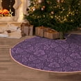 thumbnail image 5 of Sikiie Retro Florals Purple Nativity Christmas Tree Skirt, Jesus Christian Winter Holiday Tree Mat Decoration(30-48IN)30", 5 of 6