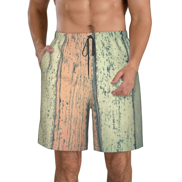 Fotbe Hardwood Trajes de Baño Estampados para Hombre, Shorts de Verano de Secado Rápido, Ropa de Playa, Bañadores-XX-Large