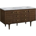 thumbnail image 3 of James Martin Vanities 670-V60d-3Car Amberly 60" Free Standing Or Wall Mounted Double Basin, 3 of 7