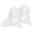 thumbnail image 5 of YAHHU 2Pcs Nipple Shields for Nursing Newborns, Extremely Soft Food-Grade Silicone Breast Protector for Latch Difficulties & Inverted Nipples, Includes Storage Cases, 25mm / 0.98 Inches, Clear, 5 of 5
