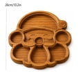 thumbnail image 3 of Christmas Wooden Divided Serving Tray, Christmas Charcuterie Board, Handcrafted Wooden Divided with Compartments for Fruit Nuts Candy Cookies, 3 of 7