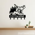 thumbnail image 2 of Craftnamesign Custom Wolf Metal Key Holder, Wild Wall Hanging, Metal Coat Rack, Metal Key Hanger, 2 of 5