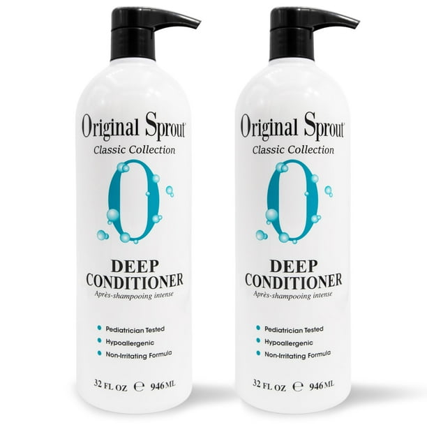 Acondicionador profundo Original Sprout para todo tipo de cabello Acondicionador vegano 32 fl. onz. Botella (paquete de 2)