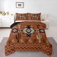thumbnail image 3 of Homewish Peru Abstract Aztec Bedding Comforter Set for Men, Western Cactus Plant Twin Comforter Sets, Bohemian Hippie Theme Reversible Bedding Set, Super Cozy Room Decor, 2 Pieces, 3 of 8