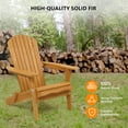 thumbnail image 4 of VINGLI Fir Wood Adirondack Chairs, Teak Color, 4 of 7