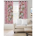 thumbnail image 2 of Pink Orchid Flowers Kitchen Curtains Vintage Floral Leaves Plants Spring Cafe Short Curtains for Bathroom Blackout Window Curtain Small Window Treatment Drapes for Bedroom Living Room 27.5"x39"x2, 2 of 9