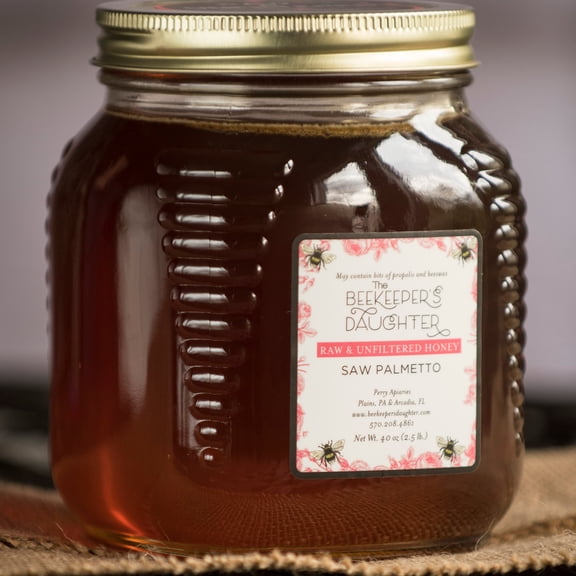 Raw Saw Palmetto Honey by the Beekeeper's Daughter - 2.5 lb Jar (2.5 pound)