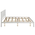 thumbnail image 4 of Tcbosik Platform Bed Frame With Headboard , Wood Slat Support , No Box Spring Needed ,Queen,White, 4 of 9
