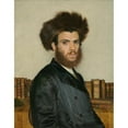 thumbnail image 3 of Isidor Kaufmann 12x14 Black Modern Framed Museum Art Print Titled - The Kabbalist (C. 1910-20), 3 of 5