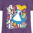 thumbnail image 3 of Disney - Alice In Wonderland - Alice Botanical - Toddler & Youth Girls Short Sleeve Graphic T-Shirt, 3 of 5