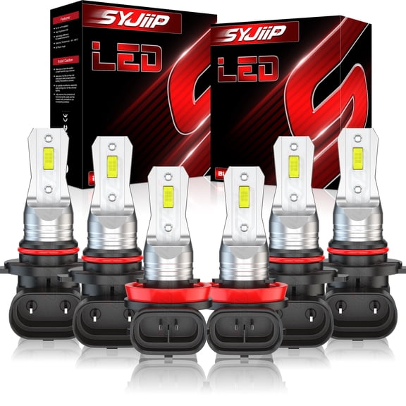 For Buick Lucerne 2006-2011 Front LED Headlight Hi/Lo Fog Light Bulbs Kit 6000K