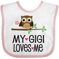 thumbnail image 3 of Inktastic My Gigi Loves Me Girl Owl Girls Baby Bib, 3 of 4