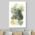 thumbnail image 2 of IDEA4WALL Canvas Print Wall Art Pastel Green Yellow Forest Leave Abstract Nature Illustrations Floral Botanical Painting Artwork Clam/Relax Colorful Wilderness for Rooms - 32"x48", 2 of 5
